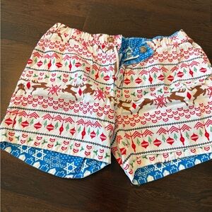 Chubbies Festive Patterned Shorts with Reindeer and Stars